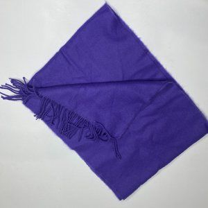 NWOT, 100% cashmere, purple, rectangle scarf, Made in Scotland.